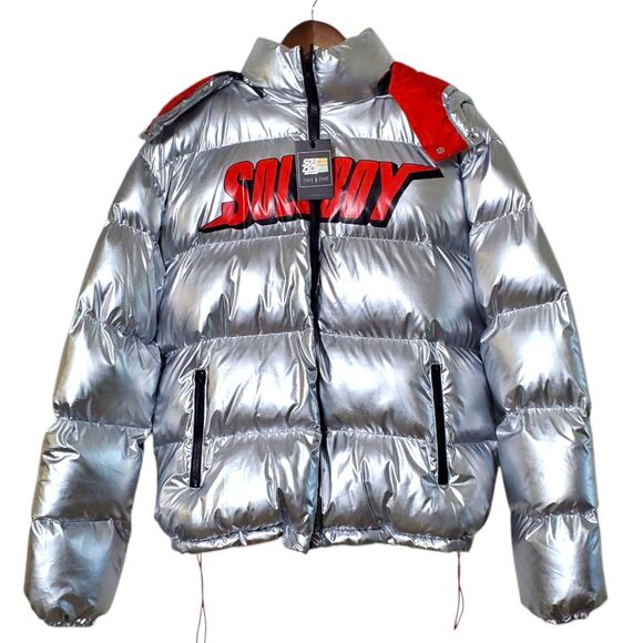 Soleboy Bloody Chrome Bubble Jacket Size S Puffer Streetwear Hip Hop Mens - Picture 2 of 11